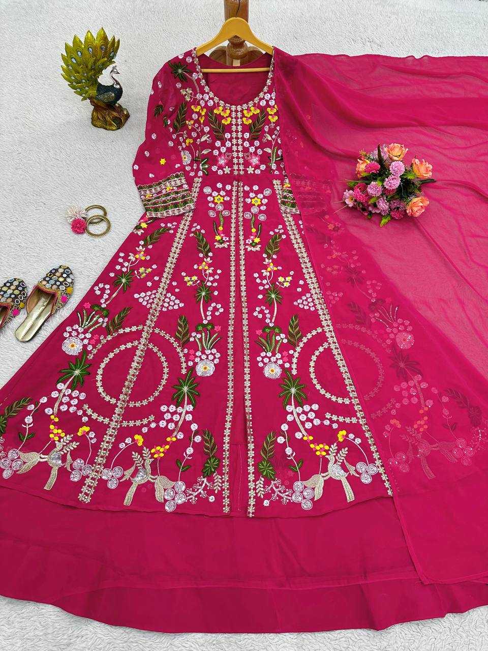 YNF FAUX GEORGETTE RIN162 218 WHOLESALE LEHENGAS MANUFACTURER 